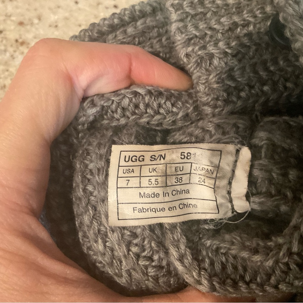 UGG Classic Cardi gray Knit Tall Boot - Picture 6 of 6